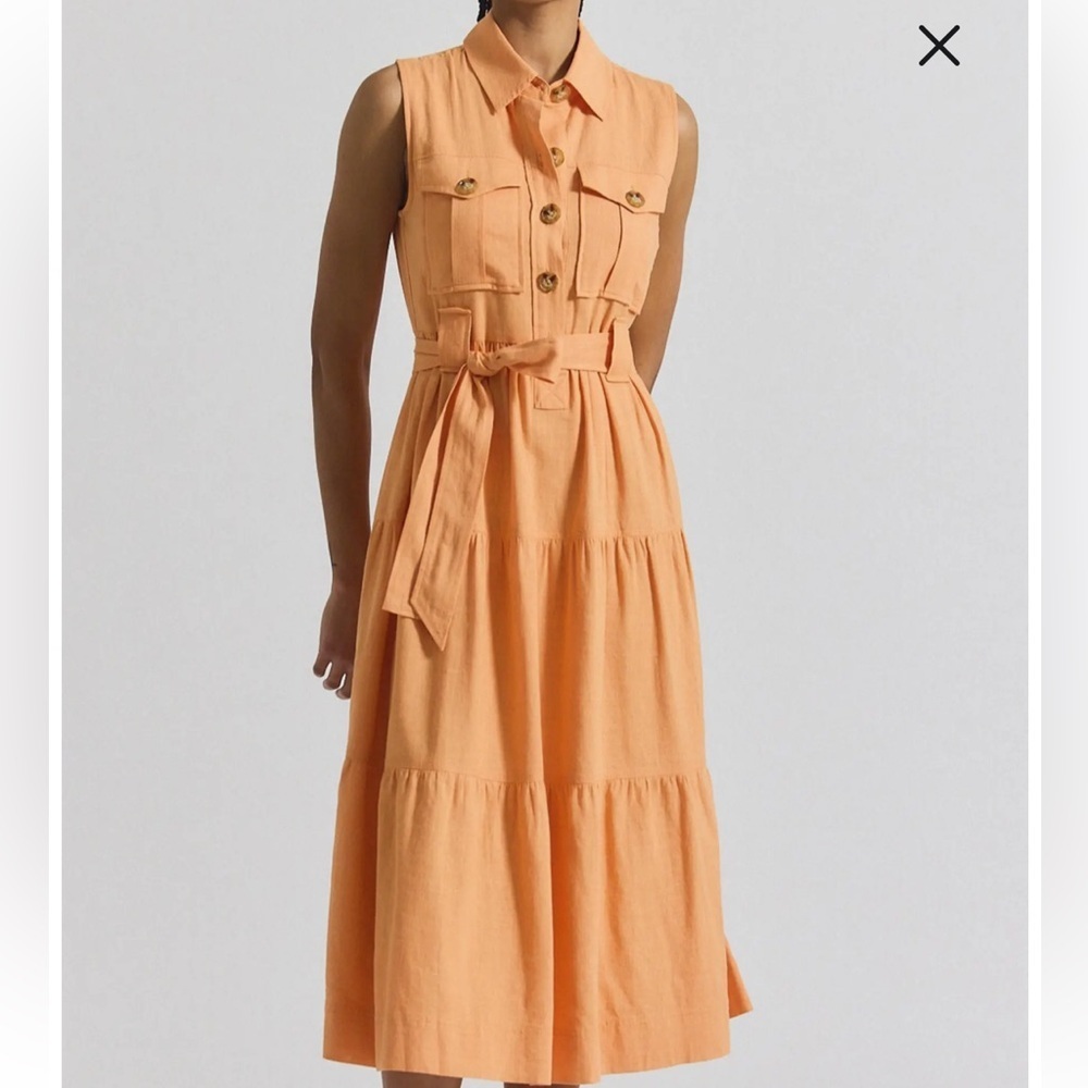 Derek Lam Peach Midi Dress